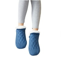 Termički papuče Skačene čarape Termalni kat za žene u zatvorenim čarapama zatvorene tkane neklizajuće