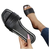 Giligiliso Clearence ženske sandale dame dame s ravnim dnom s četvrtam cipelama u udobnim papuče otvorene nožne sanduke