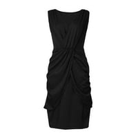 Miayilima Ljetne službene haljine za žene Žene Slim uska modna sjajna haljina bronziranje SPLICE haljina