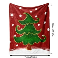 Božićno stablo zadebljano pokrivač ured za deke Ispisan toplim pokrivačem flanela klima uređaj za spavanje