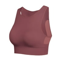 Majica grudnjaci za žene bez rukava hladno rame Joga Sports Solid Boja crvena XL
