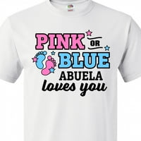 Inktastična ružičasta ili plava Abuela voli te majicu