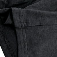 Niuer Men Bluze Solid Color Polo majica REALEL THE CALEST MAJICE Dugi rukav Tee Black 2xl