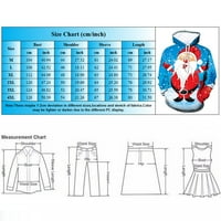 Božićne žene i muškarci od tiskanih dukseva za dukseve s dugim rukavima Xmas Holiday Fit Pulover bluza