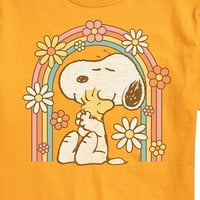 Kikiriki - Retro cvjetni dugi - grafička majica s kratkim rukavima