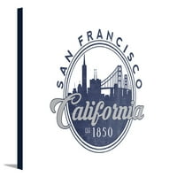 San Francisco, Kalifornija - Skyline Seal - Lintna Press Artwork