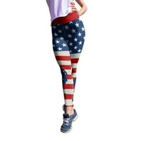 Patriotska zastava Pokretanje pilates po mjeri američke ženske hlače u SAD-u za jogu gamaše joga hlače