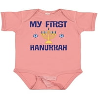 Inktastičnost Moja prva proslava Hanukke Outfit poklon Baby Boy ili Baby Girl Bodysuit