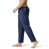 Miluxas muns plus veličine pantalone zauzeće muške pamučne pantalone sa elastičnim strukom vučenim brojem
