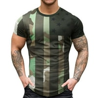 Pimfylm Mens Workooucrew izrez T majice Velikoourkrew izrez T majice za muškarce Ljeto Zeleno XL