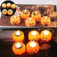 Šarm bundeve, bez vatre Himice Fall Warghat Slavi sablasni Halloween Flindred LED bundeve svijeća -