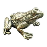 Vintage Solid Mesing Frog figurice Tea Pet HOUNSKI Skulptura kućnog uredskog ureštava