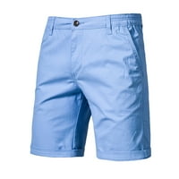 Muške ravno fitne kratke hlače Dužina koljena Dugme sa zatvaračem Elastična srednja struka Hlače Ljeto
