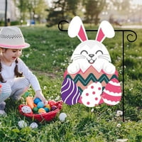 Easter Bunny zastava vodootporna UV otporna na široko rabljeno Oxford Clots Uskršnje jaje zeko vrt zastave u zatvorenom vanjskom ormaru na vrtnu garden