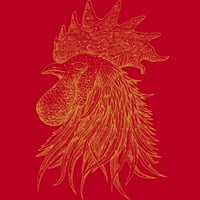Pick borac - borbeni pijetao mens crveno heather grafički tee - Dizajn od strane ljudi s