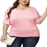 Bomotoo dame Tee Plus veličine vrhovi prevelizirana majica Baggy Tunic Pulover plaže Pink 3xl