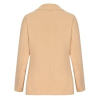 Deagia Womens Cardigan džemper Ženska modna dugačka rukava Čvrsta boja Komforni labav vrhovi Dugi kaput Bluza Cardigan Lagana S # 9773