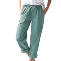 Cleariance ženske kratke hlače Ležerne džepove od čvrstih boja elastični struk Udobne ravne hlače