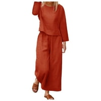 Ženska pamučna posteljina modne udobne čipkasti hlače sa čvrstim bojama
