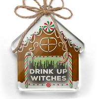 Ornament tiskani jedno okretno piće veštice Halloween zeleni sluz Božić Neonblond