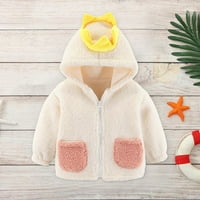Binmer Toddler Baby Boys Girls Boja plišana slatka medvjeda uši zimska debela drži toplu kaput jaknu