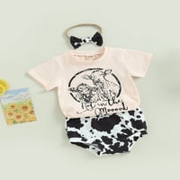Peyakidsaa Toddler Baby Girl Pisma Romask kombinezon za sunčanje i cvjetna kratke hlače