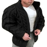 Rejlun Muška odjeća Otvoreni prednji kardigan džemper s dugim rukavima Casual Jacks Pleteni odmor Claret