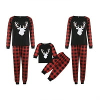 Tata Mom Baby Family Božićni pidžami Elk pamuk Xmas noćni odjeća PJS set