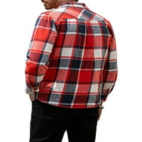 Cindysus muške jakna s dugim rukavima Muške majice s jednim grudima na dugme Dole Slim Fit Tunika majica