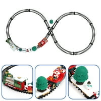 Postavite kreativni božićni vlak igračka za igračke električni željeznički električni vlak igračka