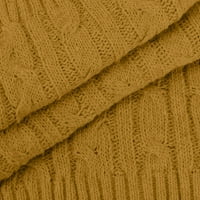 Ženski džemper Kardigan - Jednostavan džemper za kabel Turtleneck Dugi rukav Solidan Cardigan Outerwear