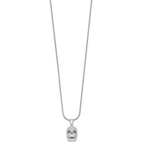 Sterling srebrna sjajna ženka rodijum-pozlaćena ogrlica od lubanje izrađena u Kini QMP1141-18