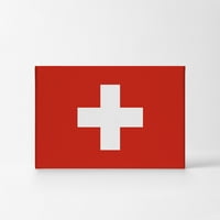 Smile Art Dizajn Švicarska Zastava Platno Zidno umjetnost Ispis Država Zastava Poslovni dnevni boravak