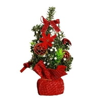 Mini božićno drvsko božićno drvce Božićni dan ukrasi Izvrsna ukras Malo drvo sa ukrasima