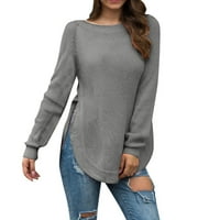 Miayilima Ženski džemperi Pulover pulover Dukseli za žene Ležerne vrhove Zima jesen dugi rukav okrugli