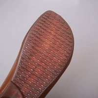 Homodles Ženske čizme za gležnjeve široke niske potpetice - retro sa patentnim zatvaračem Novi čizme