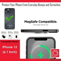 Vojni slučaj Capsule CASE kompatibilan sa iPhoneom [ShockOtroof Cred Kickstand Clip Clean Clean Clear