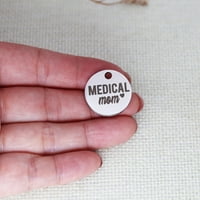 Lot Medicinska mama Charms Privjesci za zanata nakita od nehrđajućeg čelika DIY ručno izrađene minđuše