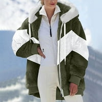 Uhdy zimski jakne kaputi za žene, modne žene toplo FAU kaput jakna zimski patentni paprika dugih rukava,