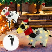 Božićni pokloni na čišćenju sughwea osvijetljene božićne životinje, blistave životinje sa striptiznim svjetlima za vanjsku dekoraciju vrtla, umjetna svjetirana božićna ukrasna svjetla LED svjetla