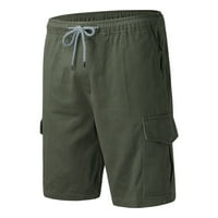 Baccoc Cargo Hlače za muškarce muške hlače muške ležerne čvrste pantalone Pant Cargo Pocket Slim hlače