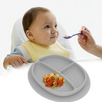 Dojenčad podijeljeno jelo, usisna ploča za bebe za prvostepenu obuku Siva, ružičasta, smeđa crvena