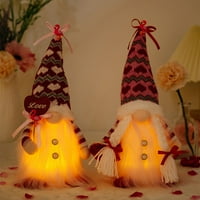 Dnevni ukrasi za dan zaljubljenih Gnomes Plish - G. i gospođa Scandinavian Tonte Doll Valentine za ukrase