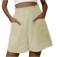 Okbop Atletski kratke hlače za žene Ljetne hlače Slobodne sportske hlače Džepke Visoki struk Udobne