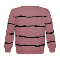 Seksi plesna ženska majica V izrez TEE dugi rukav majica casual pulover radne vrhove Pink XL