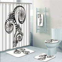 Henna Mehndi Body Doodle u apstraktnoj cvjetnom aranžmanu Kupatilo za kupatilo za kupanje ručnik ručnik