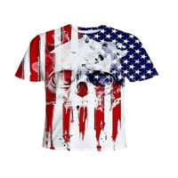 Avamo muškarci T majice prugasti ljetni vrhovi kratkih rukava majica Festival casual osnovni tee patriotski
