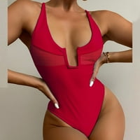 Ženski kupaći kupaći kostim punjene grudnjake Pruža na plaži Bikini postavlja jedno kupalište za žene