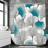 Minimalistički stil ostavlja tuš za zavjese akvarel boho cvjetni vodootporni morden kupaonica s ciradom za zavjese s kukama