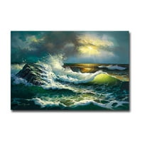 Umjetnička galerija Ocean Waves od Diane Romenallo Galerija zamotana platna Giclee Art